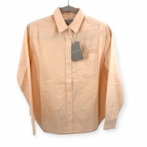 Everlane Organic Cotton Relaxed Oxford Button Down Shirt in apricot Size 0